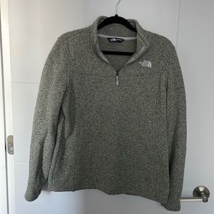 The North Face fleece quarter zip. Heathered gray - womens large